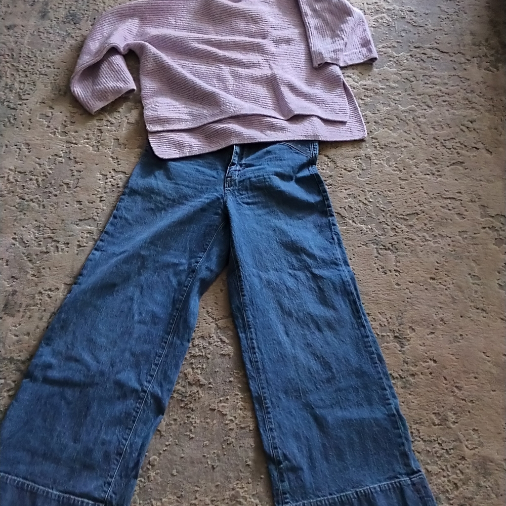 GAP Wide-Leg Sky High Blue Jeans